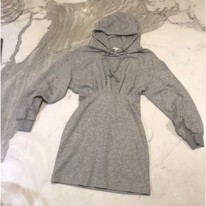 Comfy, figure slimming, long sleeve, gray sweatshirt dress by Nordstrom Topshop,